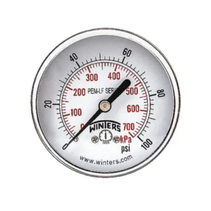 MANOMETRO 1.1/2" (38mm). 1 BAR PSI NPT INF